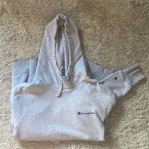 Gray Champion Hoodie/Sweatshirt. Size L.